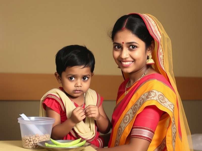 Children enjoying midday meal at school